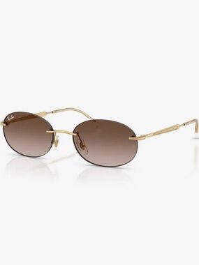 Ray-Ban Unisex RB3767 Oval Sunglasses in Brown Gradient